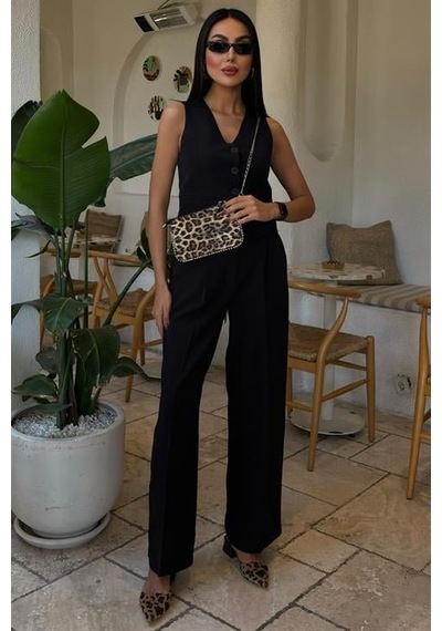 Moderie Butik Cyrus Yelek Pantolon Takım 10103 Si Yah