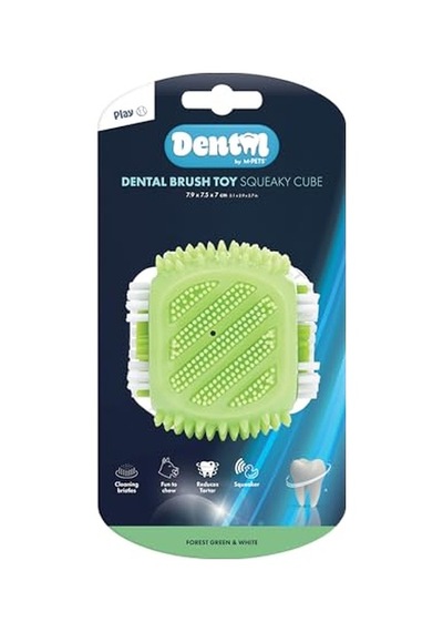 M-pets Dental Squeaky Cube Diş Fırçalı Köpek Oyuncağı