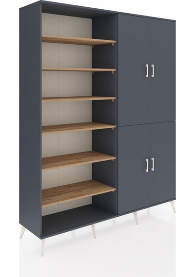 Hyperion Gardrop 8 Raflı 4 Kapaklı 2 Askılı 176x44x221 Antrasit-antrasit/çam Antrasit/çam Hyperion Gardrop 8 Raflı 4 Kapaklı 2 Askılı 176x44x221 Antrasit-antrasit/çam Antrasit/çam
