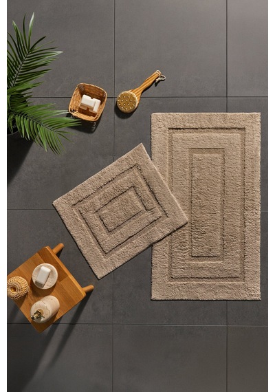 Basic 2'li Banyo Paspası Bej
