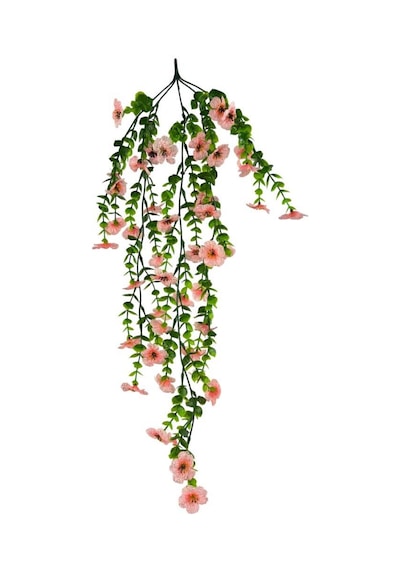 Yapay Çiçek Pembe Sarkan Mineli Okaliptus Şimşir Yapay Sarmaşık 5dal 60cm Pembe