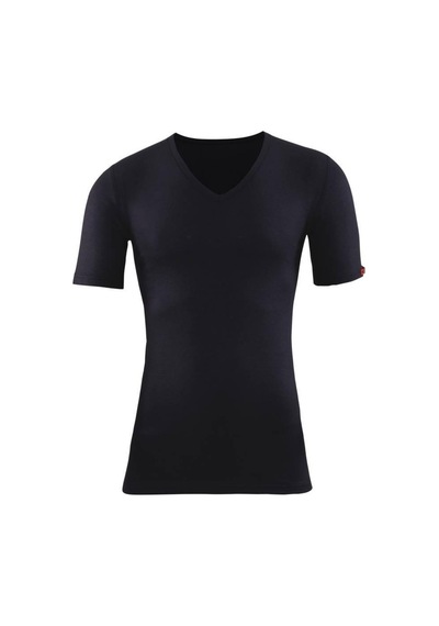 Blackspade 1263 Unisex Siyah V Yaka Kısa Kol Thermal
