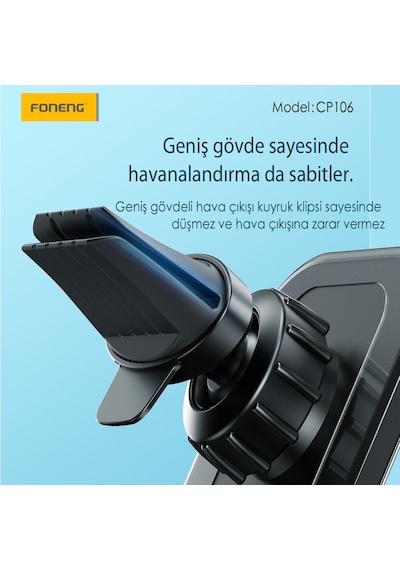 Foneng Cp106 Manyetik Araç İçi Telefon Tutucu Araba Havalandırma