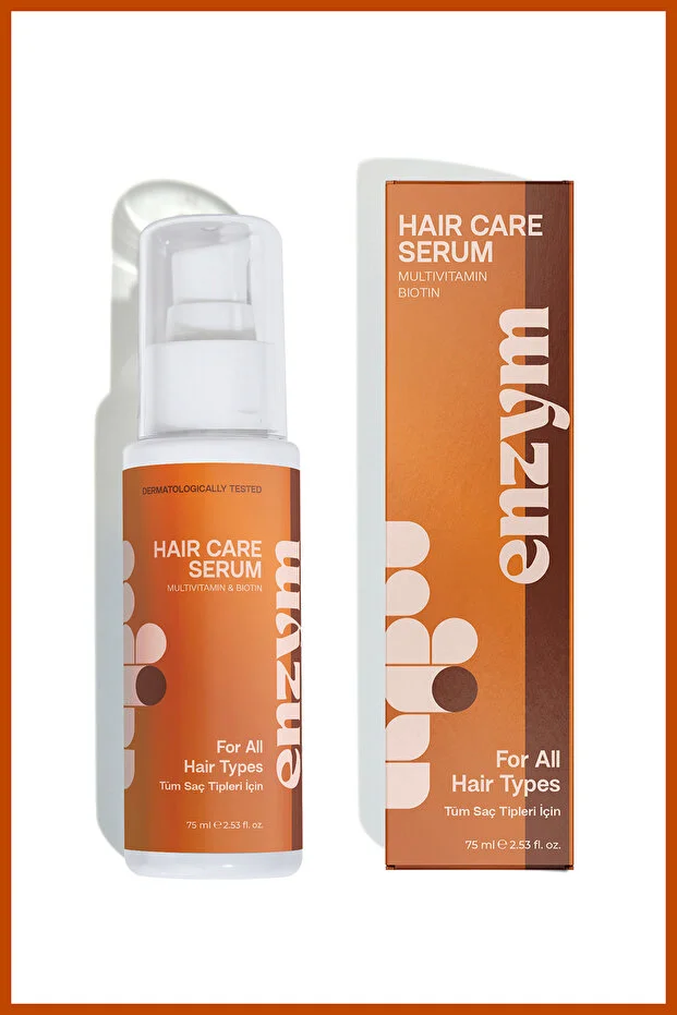 Enzym Cosmetics Multivitamin Saç Bakım Kompleksi Vitamin C Serum Hızlı Uzama Etkili 75ml