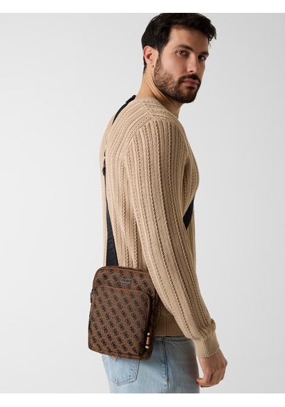 Guess Hmbostp6123 Boston Erkek Çapraz Çanta Kahverengi