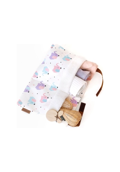 Pratik Askılı Organizer Bebek Arabası Beşik Kenar Fluffy Organizer Elephant