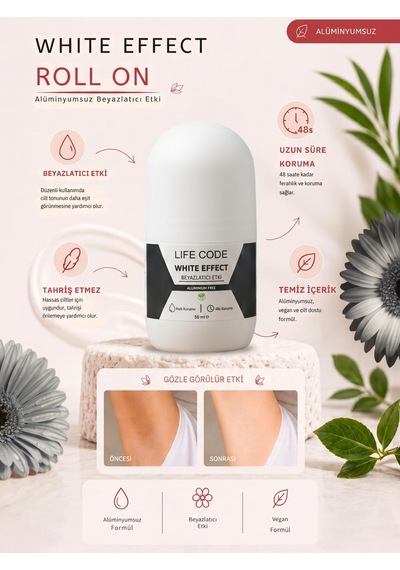 Alüminyumsuz Beyazlatıcı Etkili Roll On 50 Ml Hugo Skin Care