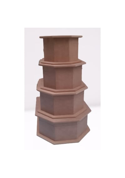 Hobi Erdl 90074 Dekoratif Model Makyaj Kutu Set Dörtlü Ham Ahşap Mdf El Yapım