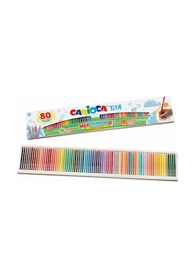Carioca Tita Kuru Boya Kalemi Maxi Gökkuşağı 80'li