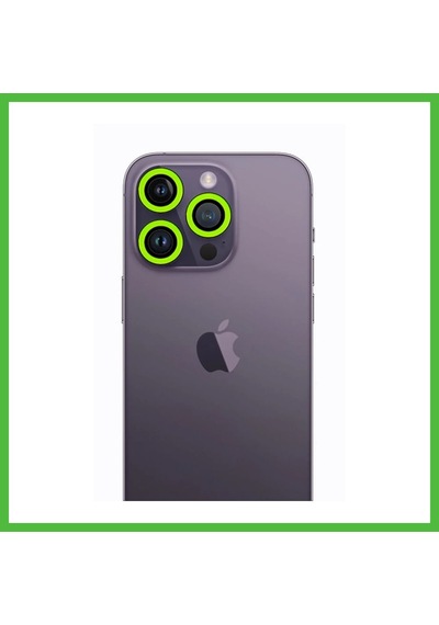 Vaveni İphone 12 Pro Uyumlu Neon Fosforlu Kamera Lens - Yeşil Arz