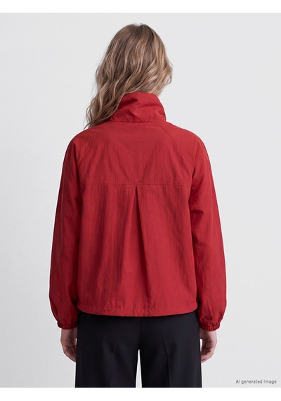 Lcw Vision Kırmızı Dik Yaka Oversize Kadın Mont Diğer