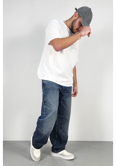 Cedy Denim Cedy Denım Yüksek Kalite Erkek Yüksek Bel Worker Tarz Skater Jean Kahve-tint