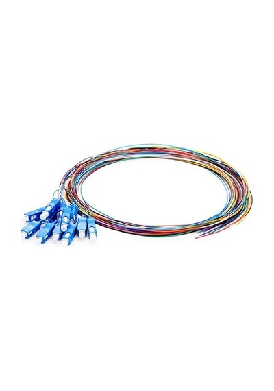 Premium Fiber Optik Pigtail Sc/pc Sm Sx 0,9mm 9/125 1 Core Ls0h 1,5 Metre 12 Color