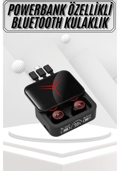 Kablosuz Bluetooth Kulaklık Powerbank Özellikli Göstergeli Hd Mikrofon Renk