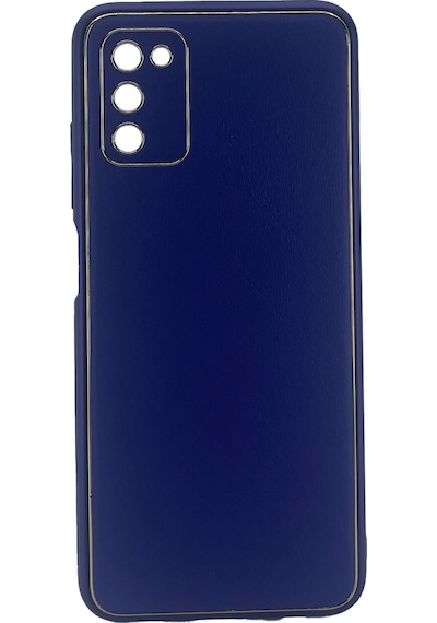 Nettech Samsung Galaxy A03s Uyumlu Coco Leather Seri Arka Koruma Kılıf - Siyah Siyah