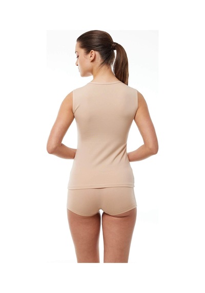 Malabadi 1048 Kadın Modal Kolsuz Sıfır Kol Body & Atlet Ten