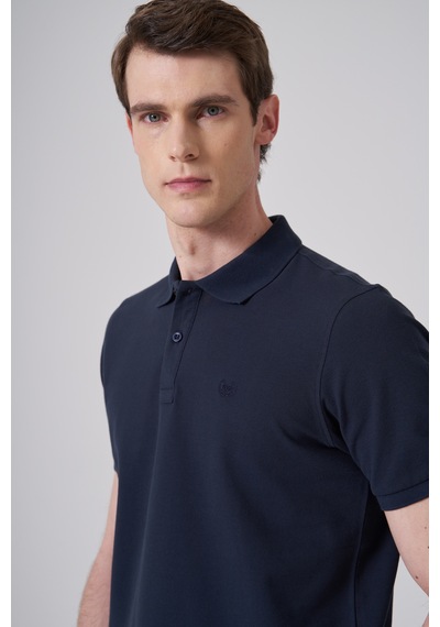 Morven Erkek Lacivert Basic Polo Yaka Dynamic Fit T-shirt 26yc018007200 Lacivert