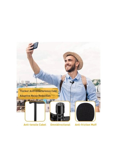 Novahub Mini Rüzgar Koruyucu Gürültü Azaltma Mikrofonu - 3.5mm Kablolu Yaka Mikrofonu - Küçük Ve Güçlü