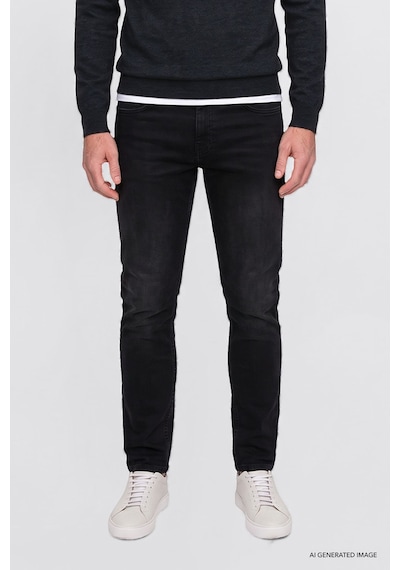 AC&Co / Altınyıldız Classics Ekstra Slim Fit Riss Pamuklu Esnek Denim Jean Erkek Kot Pantolon Antrasit