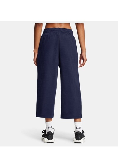 Under Armour Kadın Ua Unstoppable Fleece Grid Crop Eşofman Altı 1386492-410 Midnight Navy Black Lacivert - Siyah
