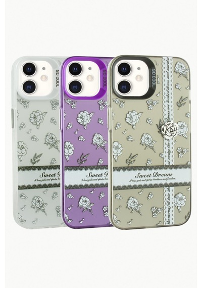 Apple iPhone Uyumlu 11 Gül Lüx Sweet Silikon Kılıf Mor