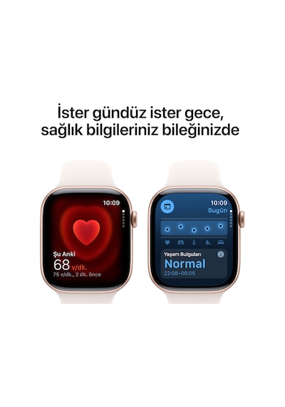 Apple Watch Series 10 GPS 46 MM Alüminyum Kasa Spor Kordon M/L Akıllı Saat (Apple Türkiye Garantili)