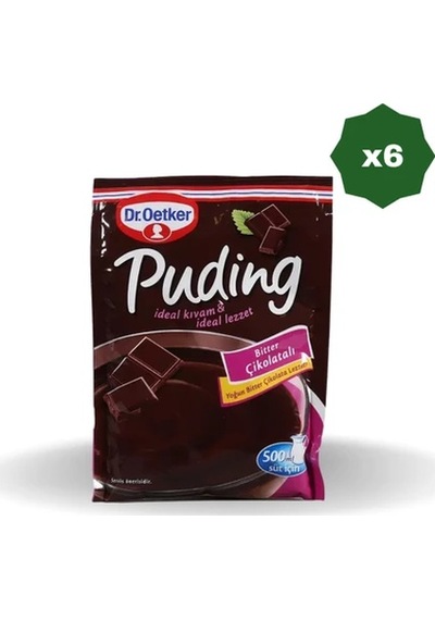 Dr. Oetker Bitter Çikolatalı Puding 111gr - 6 Adet