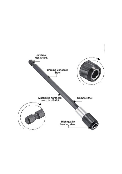 Zhltools 3lü Matkap Ucu Tornavida Bits Uzatma Adaptörü