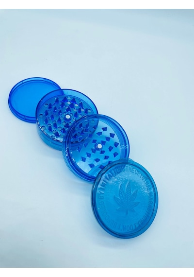 Plastik Tutunöğütücü 4parça Grinder Mavi