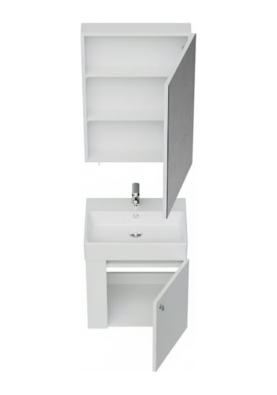 Creavit Font Lavabo Dolabı 50 Cm Ve Ayna Seti Beyaz