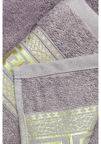 2 Parça Banyo Havlu Seti Helen %100 Pamuklu 70x140 Cm Mor