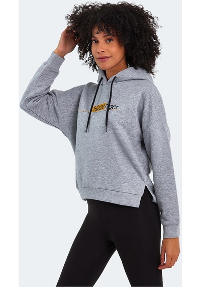 Slazenger Magnet Kadın Sweatshirt Gri St22Wk030-200 Gri