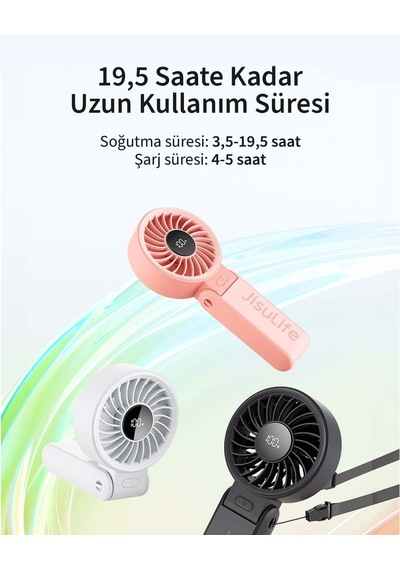 Life 7 El Fanı & Masaüstü Fan 5000 Mah Pembe