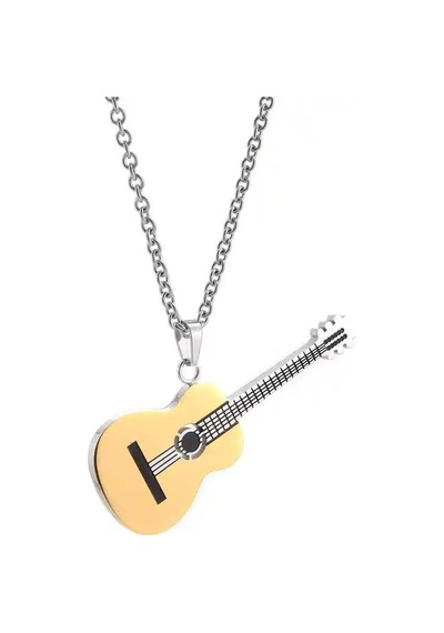 Paslanmaz Çelik Gold Gitar Kolye 316l Unisex