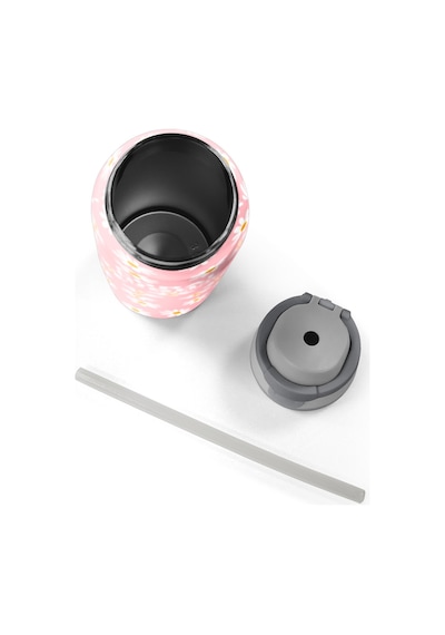 Coral High Papatya Desenli Pipetli Ve Direkt İçim Çelik Termos 800 Ml 38502 Açık Pembe