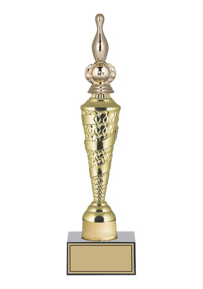 Odak Kupa - Figürlü Kupalar - Bowling / Labut Figürlü Kupalar Fg-027 C - 38 Cm Altın - Beyaz
