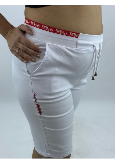 Zanessi Fashıon Büyük Beden Lastikli Yüksek Bel Bağcıklı Diz Üstü Denim Kadın Kapri Kırmızı Zanessi Fashıon Büyük Beden Lastikli Yüksek Bel Bağcıklı Diz Üstü Denim Kadın Kapri Kırmızı