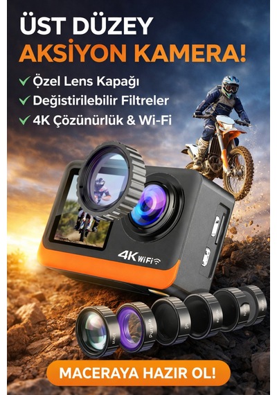 Kuryelere Motorsiklet Özel 4k 60fps Aksiyon Kamerası Tüm Herşeyi Akıcı Ve Dikey Çekim Uyumlu 4k 60 Fps 4k 60 Fps