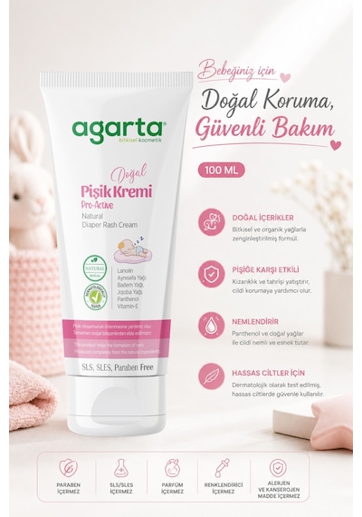 Agarta Doğal Pişik Kremi  100 ML