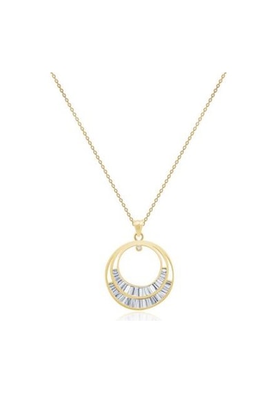 Diamond Line-Gülaylar - Sarı Altın 14 Ayar Baget Taşlı Kolye N11.25083