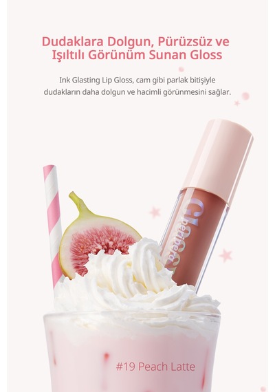Dudaklara Dolgun Ve Işıltılı Görünüm Sunan Gloss Perıpera Ink Glasting Lip Gloss 19 Peach Latte