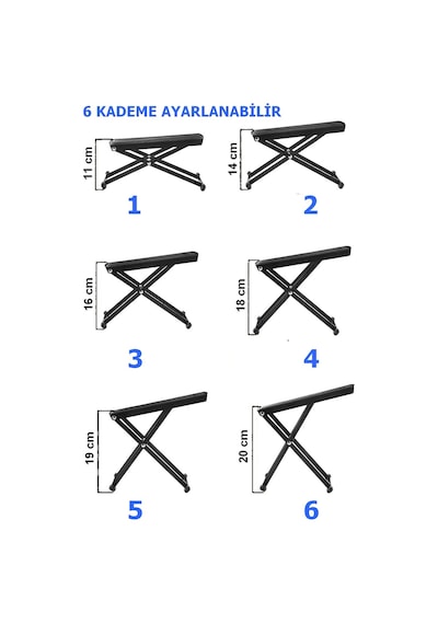 Chroma Gitar Ayak Sehpası Metal - Foot Stool - Gitar Ayaklığı 1