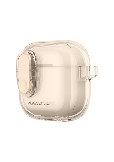 Apple Uyumlu AirPods 4 Kılıf Amazingthing Magnetik Kilit Tasarımlı Minimal Serisi Kılıf Desert Titanyum