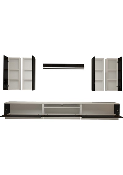 Decoraktiv Trendstyle 8d Mdf Tv Ünitesi Tv Sehpası Beyaz - Siyah