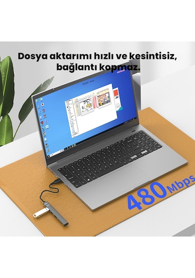 Dm Chb025 Usb-a Ve Type-c Girişli 2 Type-c 1 Usb-a Sd Micro Sd Tf Kart Okuyucu Çoklayıcı Dönüştürücü