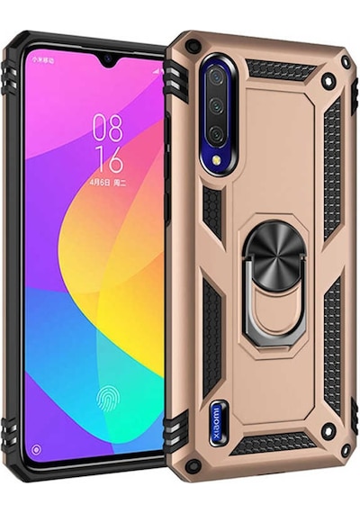 Xiaomi Mi A3 Yüzüklü Standli Vega Kilif Ekran Koruyucu 510330626