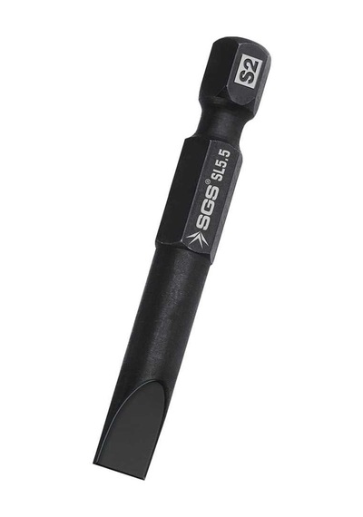 Sgs3849 Düz Uçlu Bits S2 Sl5,5 25mm Black-pro Series - 10 Adet