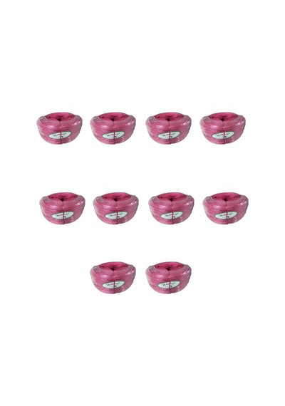 Favori İp Halat Fh03 Pp Naylon Burgulu Örgü Çamaşır İpi - Pembe - 100 Metre - 10 Adet Diğer