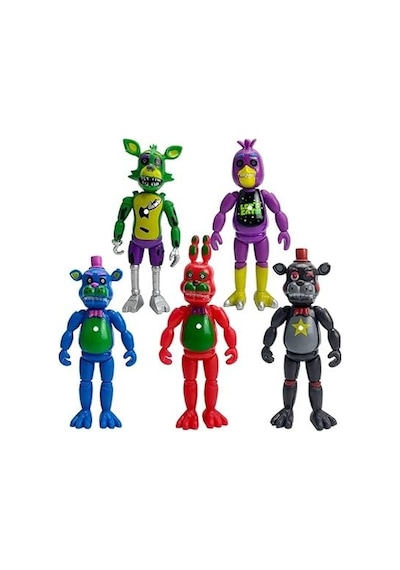 Five Nights At Freddy's Fnaf 5'li Büyük Boy Figür Seti 15 Cm Işıklı Karakterler