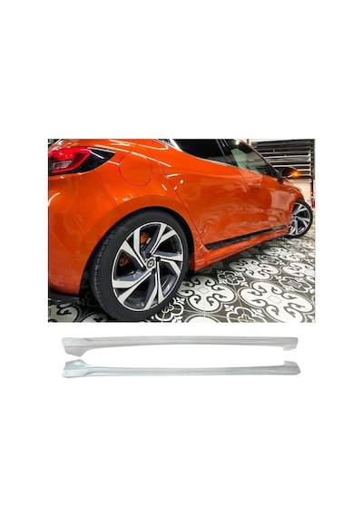 Renault Clio 5 Rs Yan Marşpiyel Seti Mat Siyah Plastik 2 Adet 2020 2021 2022 2023 2024